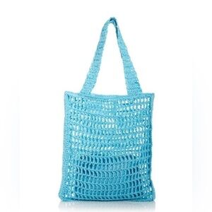 Aqua bag in a Bag Crochet Tote